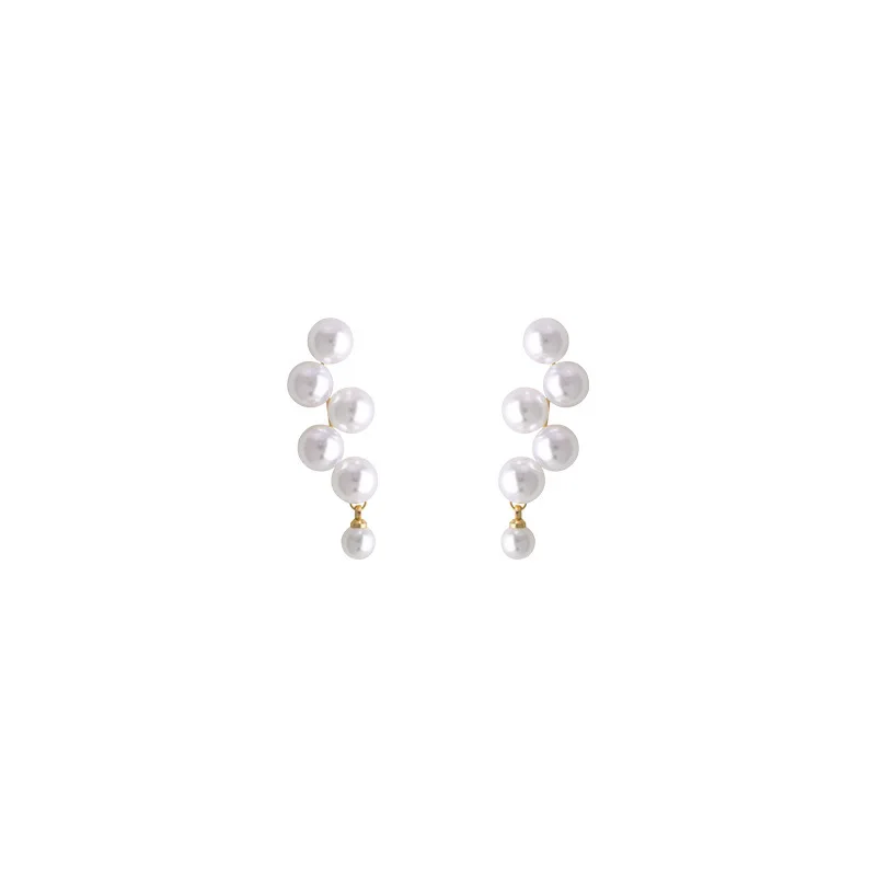 Women Long Dangle Crystal Simulated Pearl Tassel Drop Earrings dangle earrings,drop earrings,long earrings,crystal earrings,crystal tassel earrings