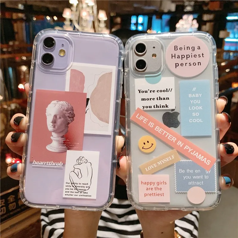 Чехол для телефона с надписью Art David Прозрачный мягкий силиконовый чехол iPhone 11 Pro