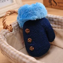 Горячая Распродажа 1 пара зимние детские перчатки для девочек мальчиков полный палец детские варежки теплые детские вязаные перчатки