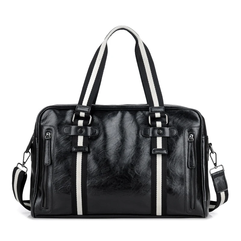 

Crossbody Bags For Men PU Leather Shoulder Bag Male Casual Simple Knitting Messenger Bags Men's High Quality Business Hand Bag