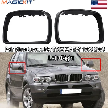 

MagicKit For BMW E53 X5 Left Right Side Door Mirror Cover Cap 1999-2006 Rearview Mirror Cover Cap Trim Ring 51168254903