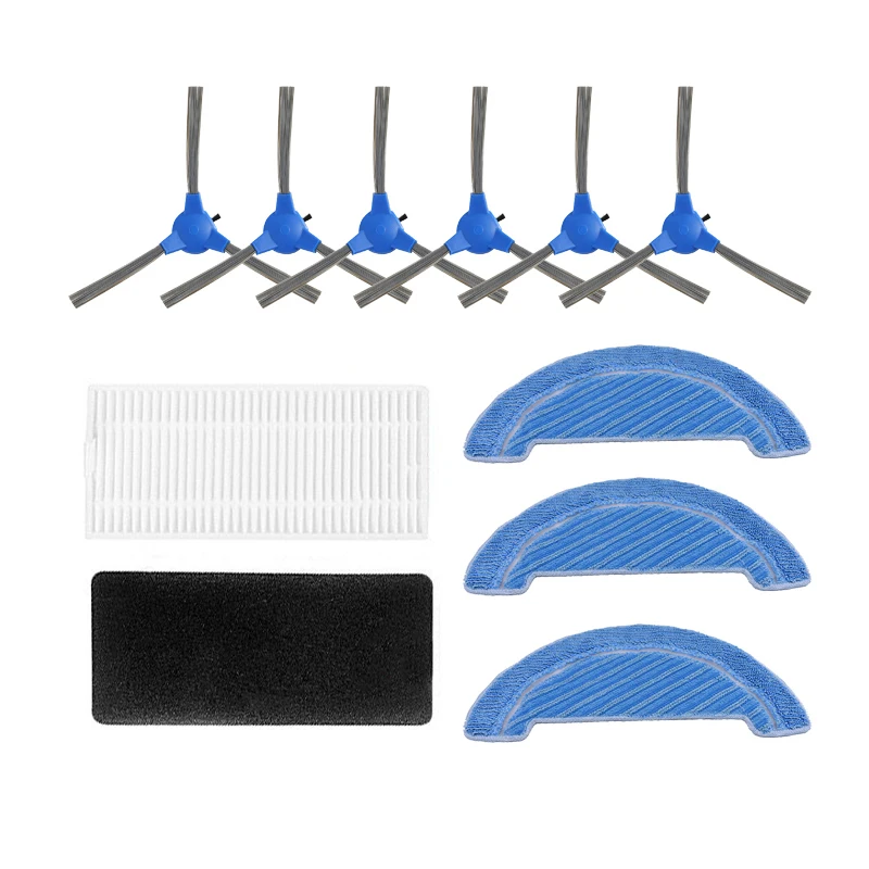 

Dust Hepa Filter Side Brush Mop Pad Replacement Kits for Cecotec Conga 1090 Robotic Vacuum Cleaner Spare Parts