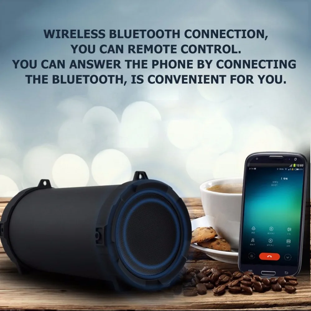 Открытый Крытый беспроводной Bluetooth динамик 10 Вт высокой мощности дома вечерние стерео Музыка Радио Функция портативный источник громкий динамик