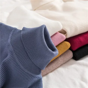 

2019 Autumn Winter Women Sweaters Turtleneck Long Sleeve Sueters de mujer moda maglioni donna ropa de invierno para mujer