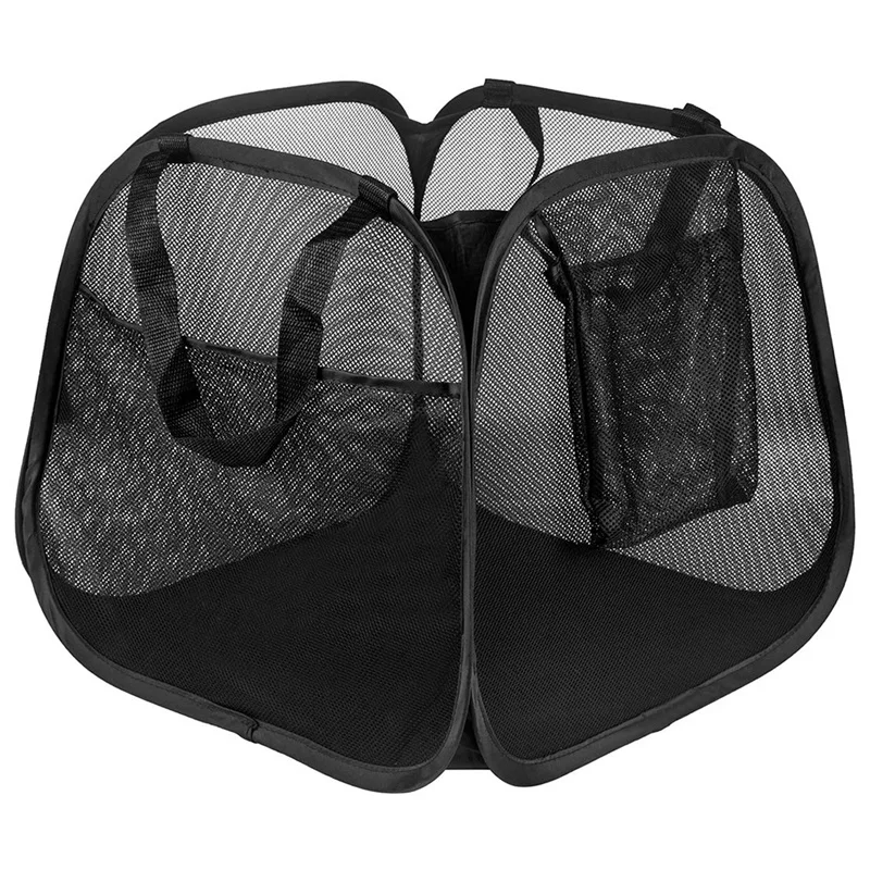 

NHBR-Powerful Mesh Pop-Up Laundry Basket Solid Bottom High Carbon Steel Frame for Easy Opening and Folding