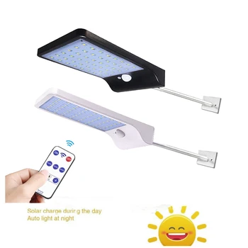 

48 LEDs Outdoor Solar Light PIR Motion Sensor Solar Garden Light Energy Saving Street Path Wall Lamp Sunlight Dropship remote