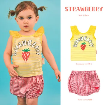 

Pre-sale Summer 2020 New Suit Ins Bebe Same Series Boys and Girls Suit Children Cotton Short-sleeved T-shirt Shorts