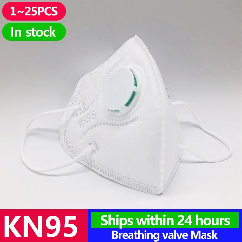 

1~25PCS KN95 Masks Disposable Pm2.5 Face Template Shield N95 Masque Gas Protection Mask Flu Facia Dust Filter Respirator FFP2