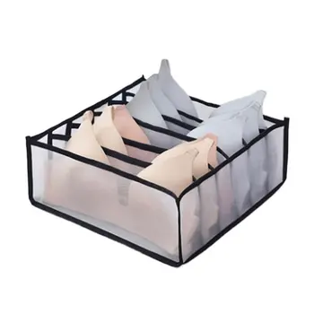 

Household Foldable Mesh Underwear Storage Box Socks Bras Panties Drawer Type Separated Storage Type Storage Box