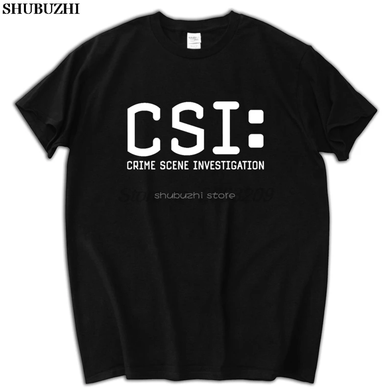 Футболка CSI по ТВ с рисунком для следствия полиции модная брендовая мужская