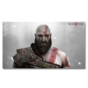 

God Of War Kratos Ps4 Game Poster Kratos Wall Art Picture Home Bar Cafe Room Bedroom Wall Decor Silk Prints