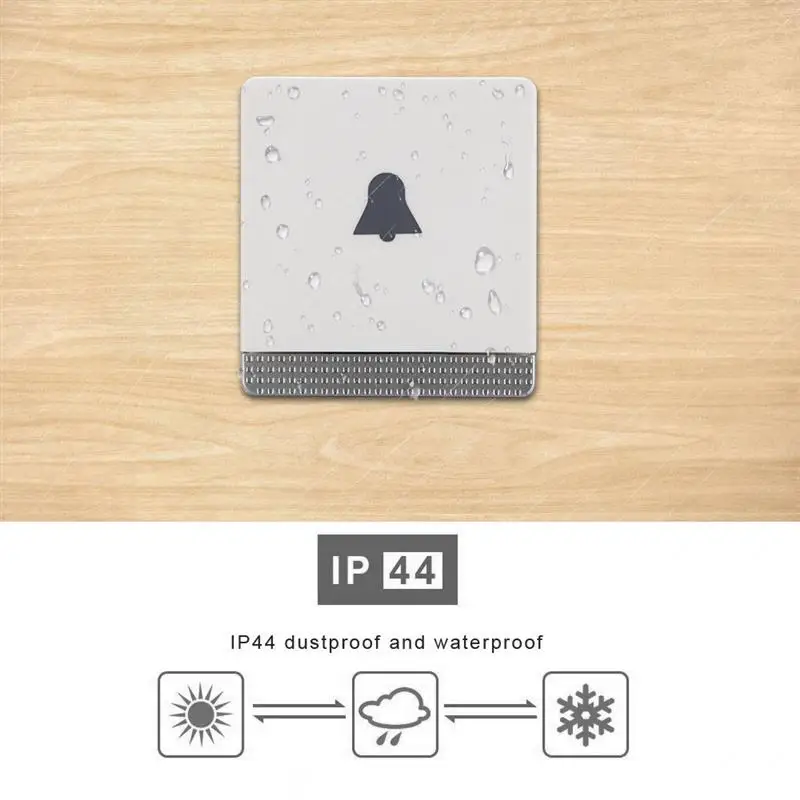 Self Generation No Battery Wireless Doorbell Wireless Doorbell Home Smart Electronic Remote Control Long Distance EU Plug