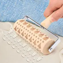 Рождественский олень мультфильм шаблон тиснение помадка Скалка для выпечки печенье торт тесто выгравированный ролик для выпечки