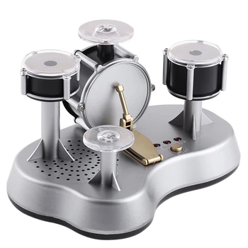 

Desktop Drum Set Electronic Mini Finger Press Drum Desktop Inspire Hearing Creativity for Desktop Musical Kids Toy
