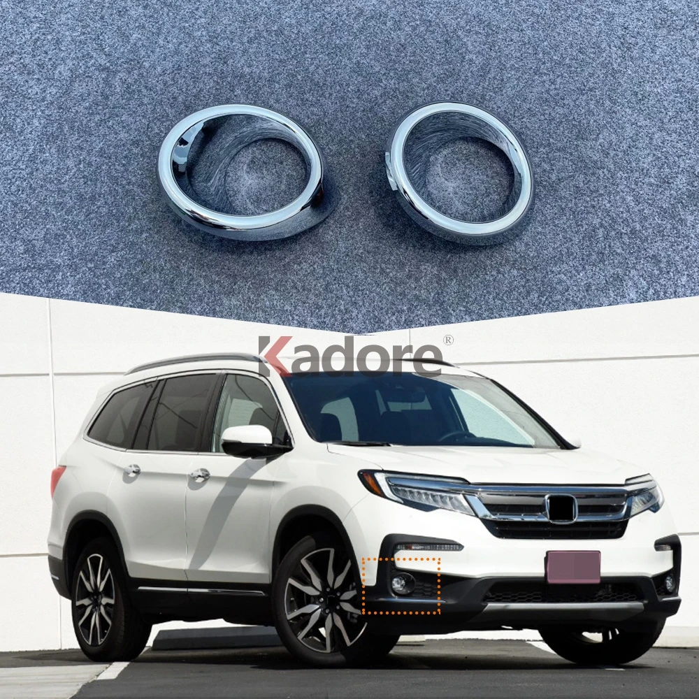 Для Pilot SUV хромированная отделка, передний противотуманный светильник, противотуманный светильник, накладка, автомобильные защитные аксессуары