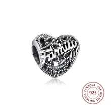 Осенняя 925 пробы серебряная подвеска в виде сердца для изготовления ювелирных изделий подходит браслет в европейском стиле