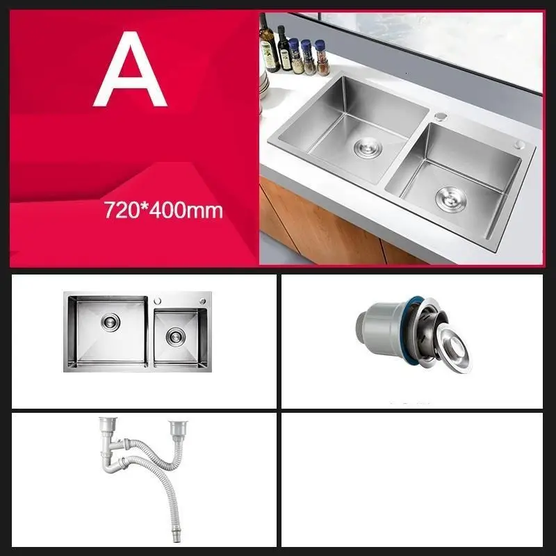 Acero Spoelbak Cuba Para Inox Evier Inoxidable Lavello Cucina кухонная раковина для мытья посуды - Цвет: Number 22