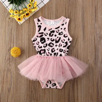

Leopard Print Baby Girls Bodysuit Newborn Clothes Infant Clothing Sleeveless Cute Toddler Girls Jumpsuit Infant Girls Bodysuits