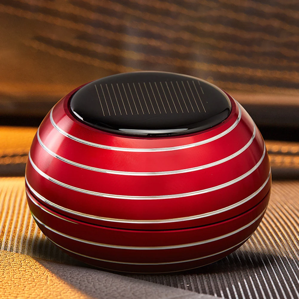 Dropshipping Car Perfume Solar Power Rotating Car Air Freshener Fragrance Aromatherapy Diffuser Ornament Auto Products