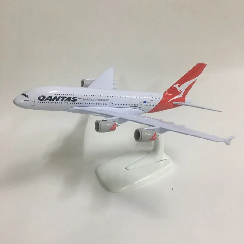 JASON TUTU 20cm Qantas Airbus A380 Plane Model Airplane Model Aircraft Model 1:300 Diecast Metal planes toys Gift Collect