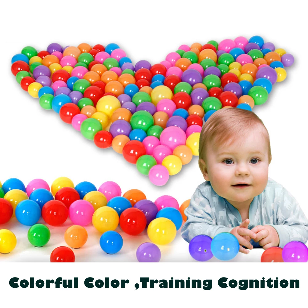 

50pcs Plastic Ocean Ball Eco-Friendly Colorful Water Swim Pool Ocean Wave 5.5cm Ball for House Outdoors Tents