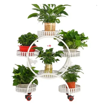 

Balcony Flower Shelf Indoor Multi-storey Iron Art Living Room Household Furniture Shelf Multi-flesh Green Radish Flower Pot Shel