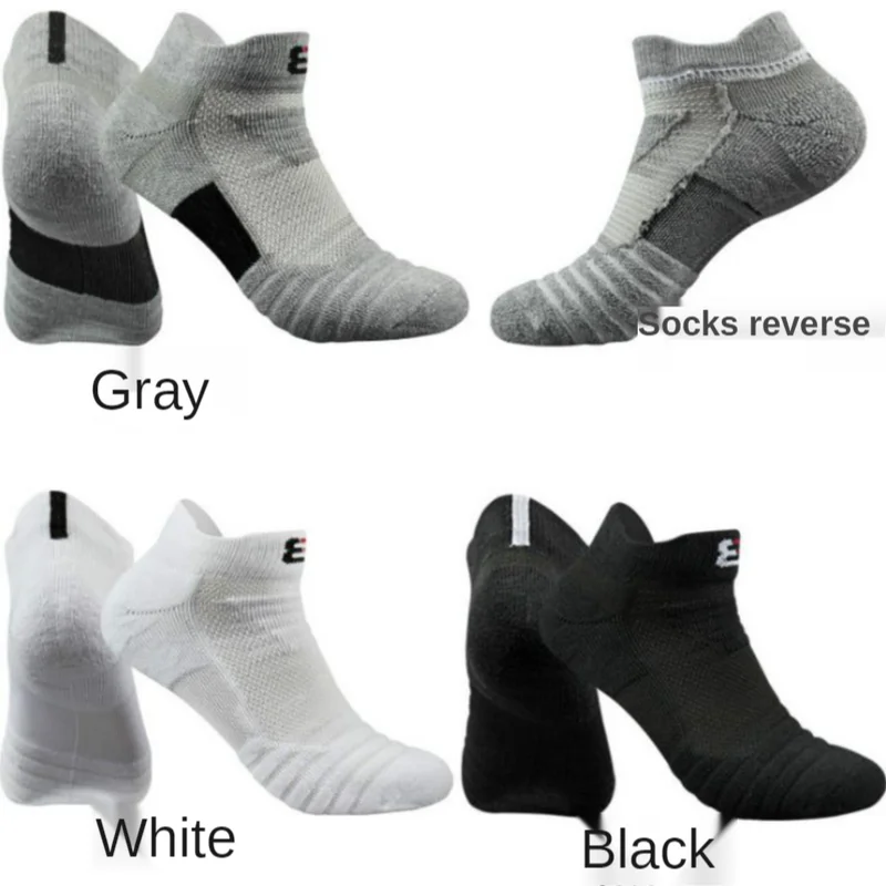 Mens Cotton Ankle Socks Breathable Cushioning Active Trainer Sports Professional Outdoor Running Sock Size 6-11 3 pairs mens socks