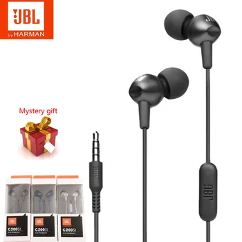 

Original JBL C200Si 3.5mm Wired Stereo Earphones Deep Bass Music Sports Headset Portable Earphone Hands-free Call with Mic