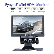 Eyoyo " монитор маленький Hdmi монитор портативный vga монитор CCTV экран lcd 800x480 ips монитор BNC AV/VGA дисплей светодиодный автомобильный монитор