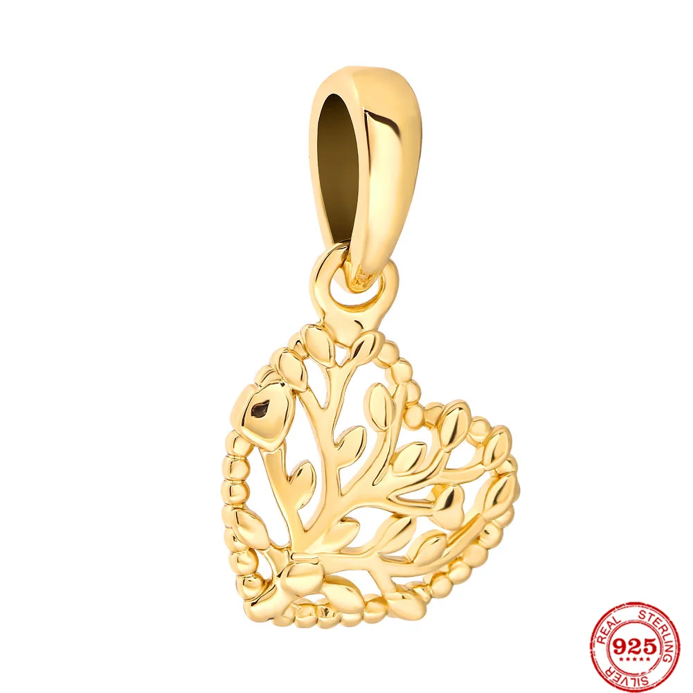 Gold&Rose Gold High Heel Paw Heart Love Charms Beads 925 Silver  Fit Original Bracelet Diy Women Jewelry 2