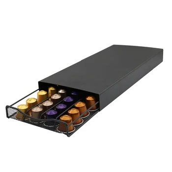 

40 Coffee Pods Drawer Coffee Capsules Holder Storage Stand Rack Practical Coffee Shelves For Nespresso Coffee Capsule Organizer