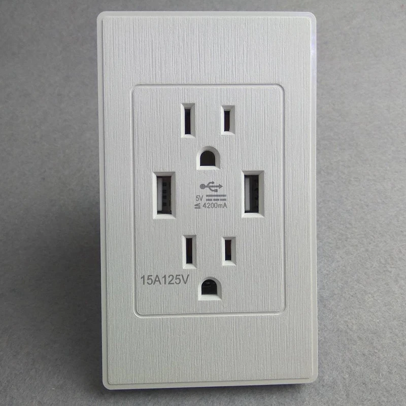 Американский двойной Usb розетка американский стандарт розетка США 3.1A Usb розетка панель США вилка