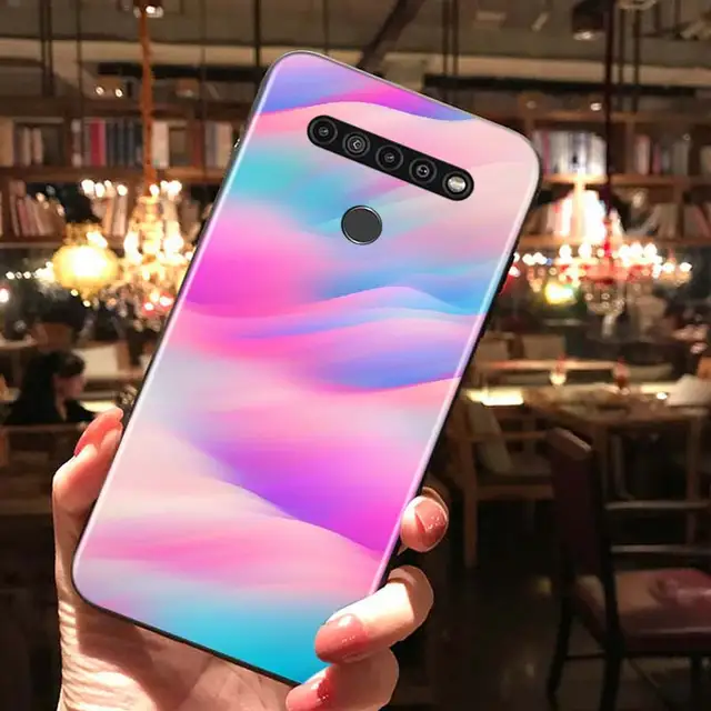 Gradient Rainbow Laser For LG K22 K71 K61 K51S K41S K30 K20 2019 Q60 V60 V50S V50 V40 V35 V30 G8 G8S G8X ThinQ Phone Case Style 10