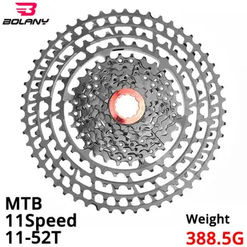 

Bolany MTB 11 Speed Cassette 11-52T SLR Wide Ratio 388.5G UltraLight K7 11V CNC Aluminum Alloy Freewheel Bike Bicycle Parts