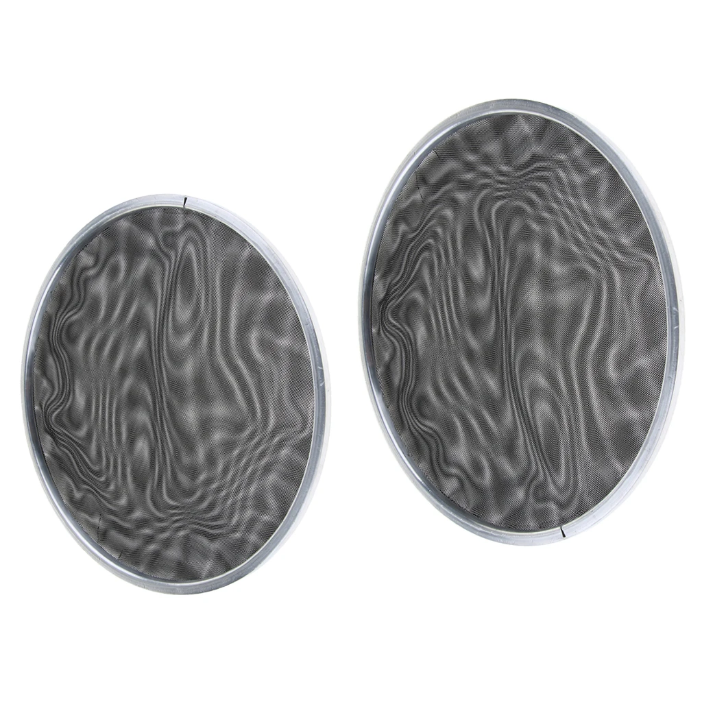 2 X Two-Ply Mesh Drum Head Set Silent Drumheads Black Bass Drum , 8in 12in