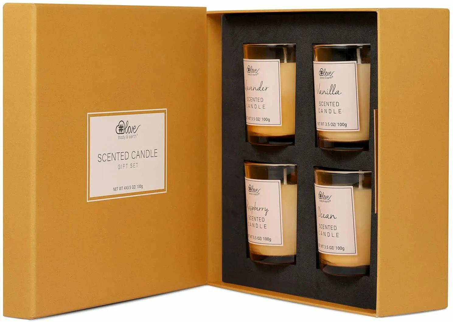 AromatherapyScentedCandleSet4x35ozFragranceNaturalSoyWax