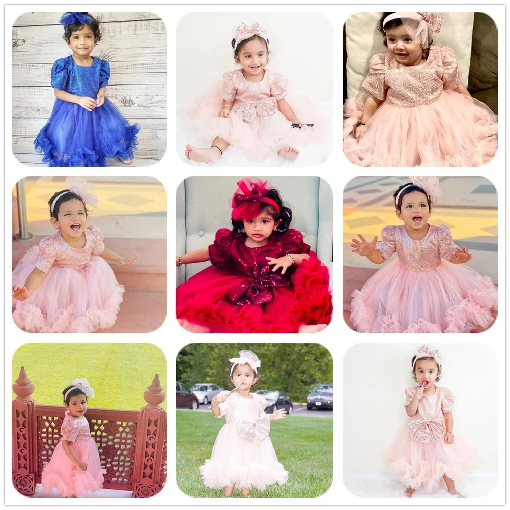 Summer Baby 1St Year Birthday Party Dress Flower Girl Wedding Baby Princess  Dress Trendy Tulle Children'S Dress - The Little Connection