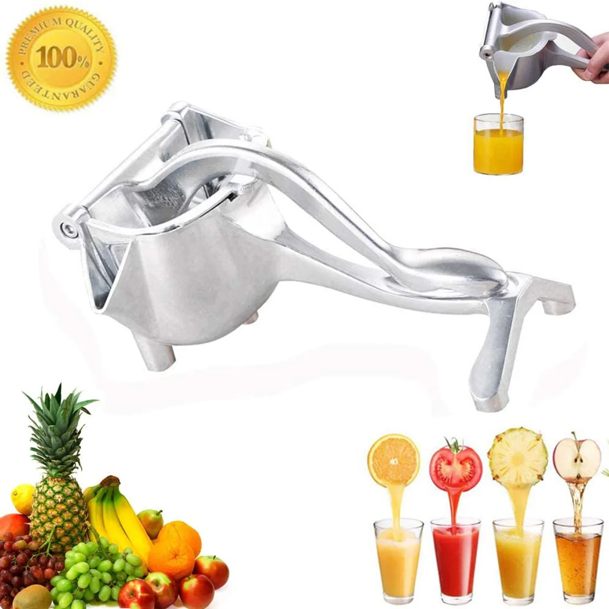 Manual Juicer Hand Juice Press Squeezer Fruit Juicer Extractor Stainless Steel & Manual Juicer Hand Juice Press Squeezer Fruit Juicer Extractor Stainless Steel &
