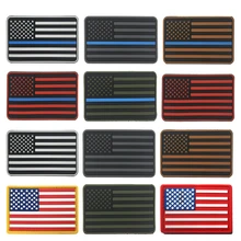 Американский национальный флаг ПВХ патч падение резиновая нашивка Военная Тактическая повязка на руку знак плеча эпоксидная наклейка