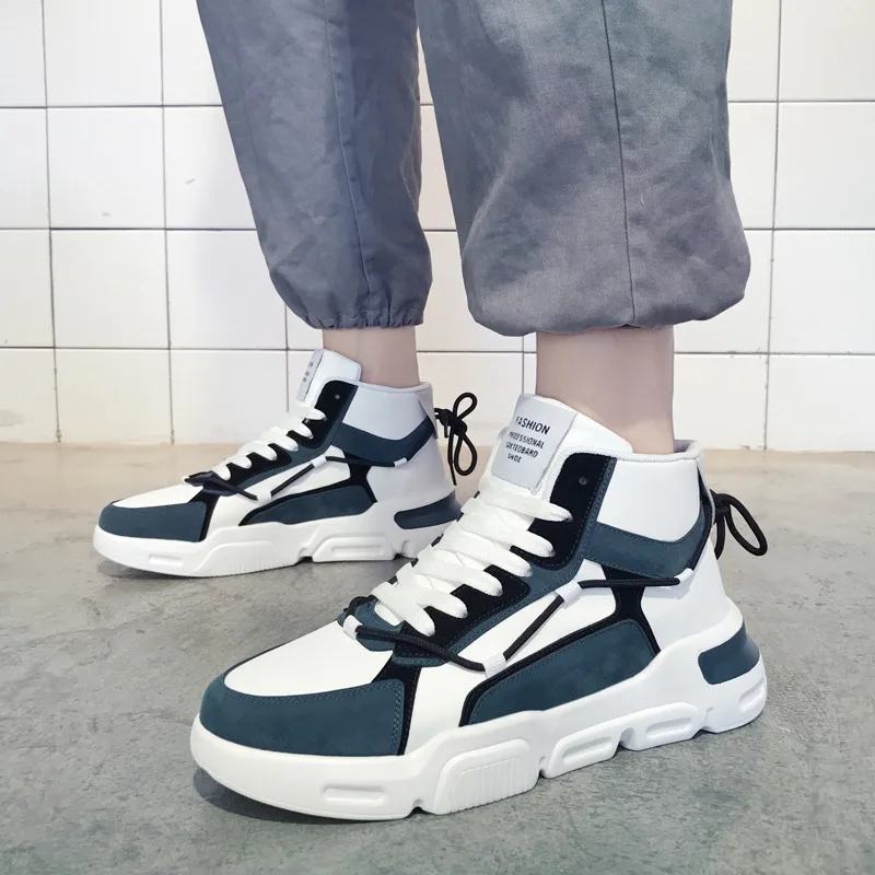 

Shoe Men's Trendy Shoes 2019 New Style Winter Men Versatile Korean-style Trend Sports Casual High-top Board Shoe Running Shoes