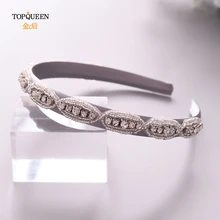 TOPQUEEN, S102-FG, свадебные стразы, аксессуары для волос, свадебная тиара, головные уборы, серебряные стразы, повязка на голову, барокко, лента для волос