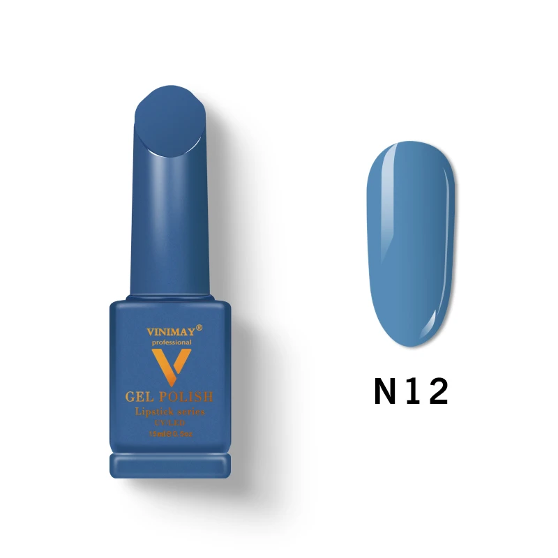 N12 VINIMAY, 18 цветов, джинсы, Голубой Гель-лак для ногтей, лак для ногтей, УФ-лак, замачиваемый, Гель-лак, праймер для ногтей, маникюр, ногти, Гель-лак - Цвет: N12