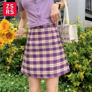 

Zsrs Size Harajuku Short Skirt New Korean Plaid Skirt Skirts Mini Cute Japanese School Uniforms Ladies