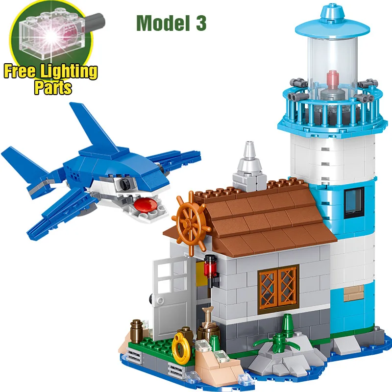 Technic Creators Designed My World City Series Static Building Blocks Water Sea View Housel Brick Children's Holiday Toy Gift Technic Creators Designed My World City Series Static Building Blocks Water Sea View Housel Brick Children's Holiday Toy Gift