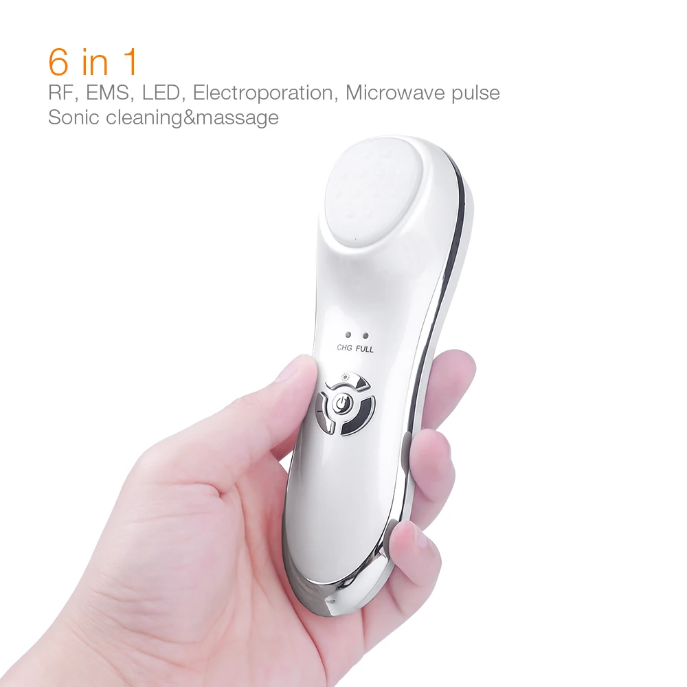  Multifunction LED Photon Therapy Beauty Device Tighten Lifting Whitening Anti-aging Acne Ultrasonic
