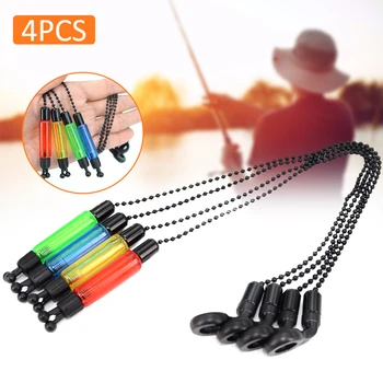 

4pcs Fishing Bite Indicator Swinger Carp Steel Chain Steel Aluminum Set Swinger Carp Fishing Indicator bite alarm Fishing Tool