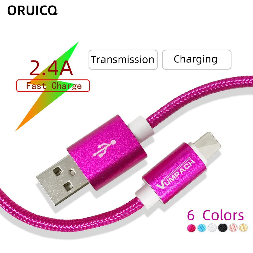 Nylon 25cm 1m 2m 3m Cabo do Carregador de Dados USB Para o iphone Xs 8 6S Plus Xiaomi 8 7 Samsung S8 V8 S9 iPad Carregamento Rápido Cabo de Fio Longo