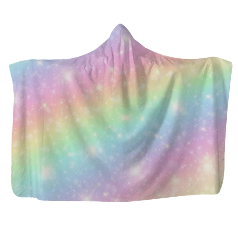 Новые модные носки с капюшоном Одеяло двухсторонняя из толстого плюша; капюшон; плащ; накидка; пледы Одеяло для Для мужчин Для женщин 150X200 см