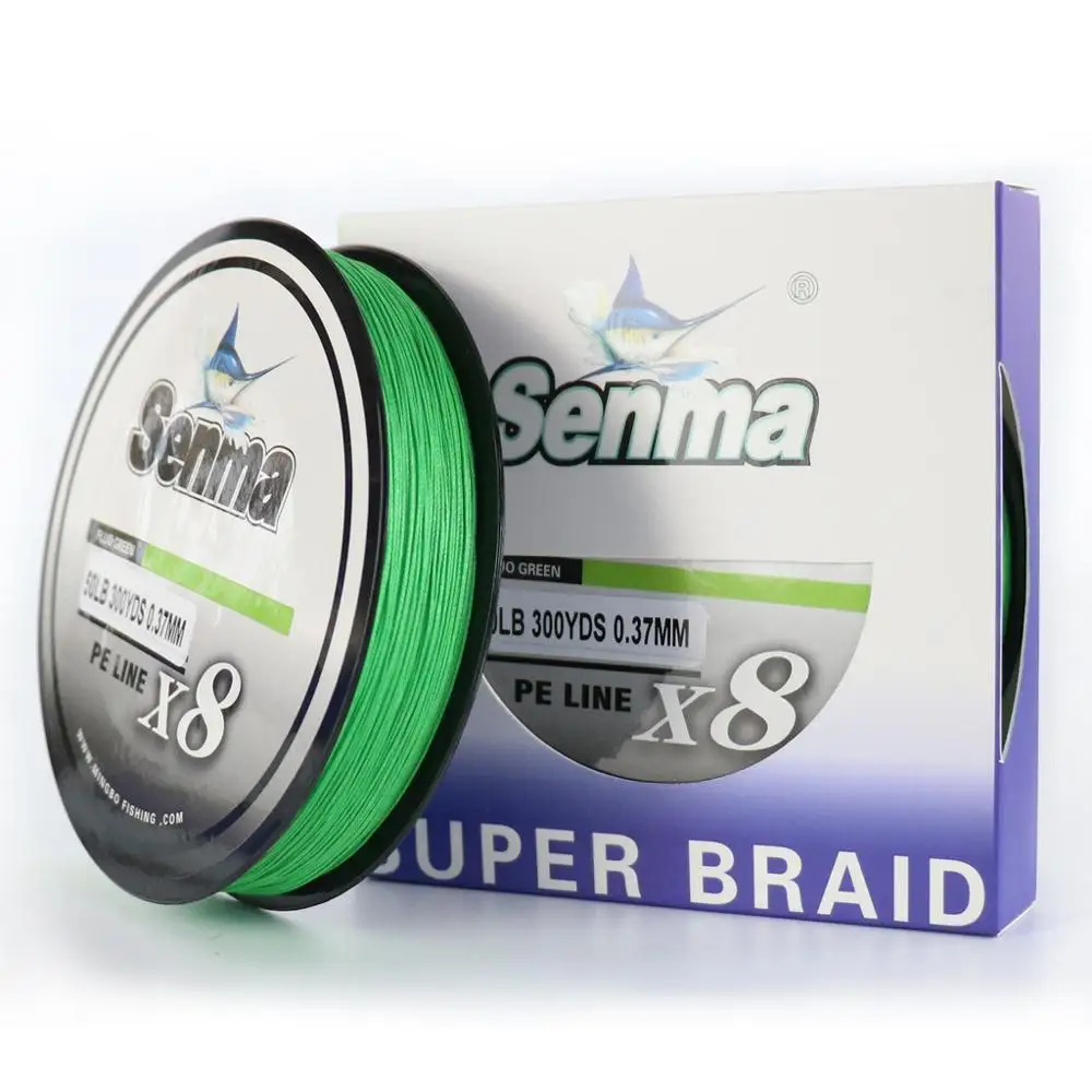 Senma многоцветная мультифиламенто 8X PE леска 300 м 500 м 8 нитей плетеная леска 10-80LB леска гладкая
