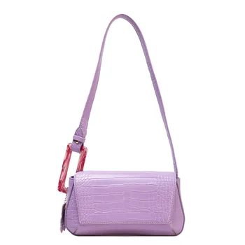 

Handbag Female Bag 2020New Casual Wild PU Leather Bag Female Shoulder Messenger Bag Stone Pattern Armpit Tide Channels Handbags